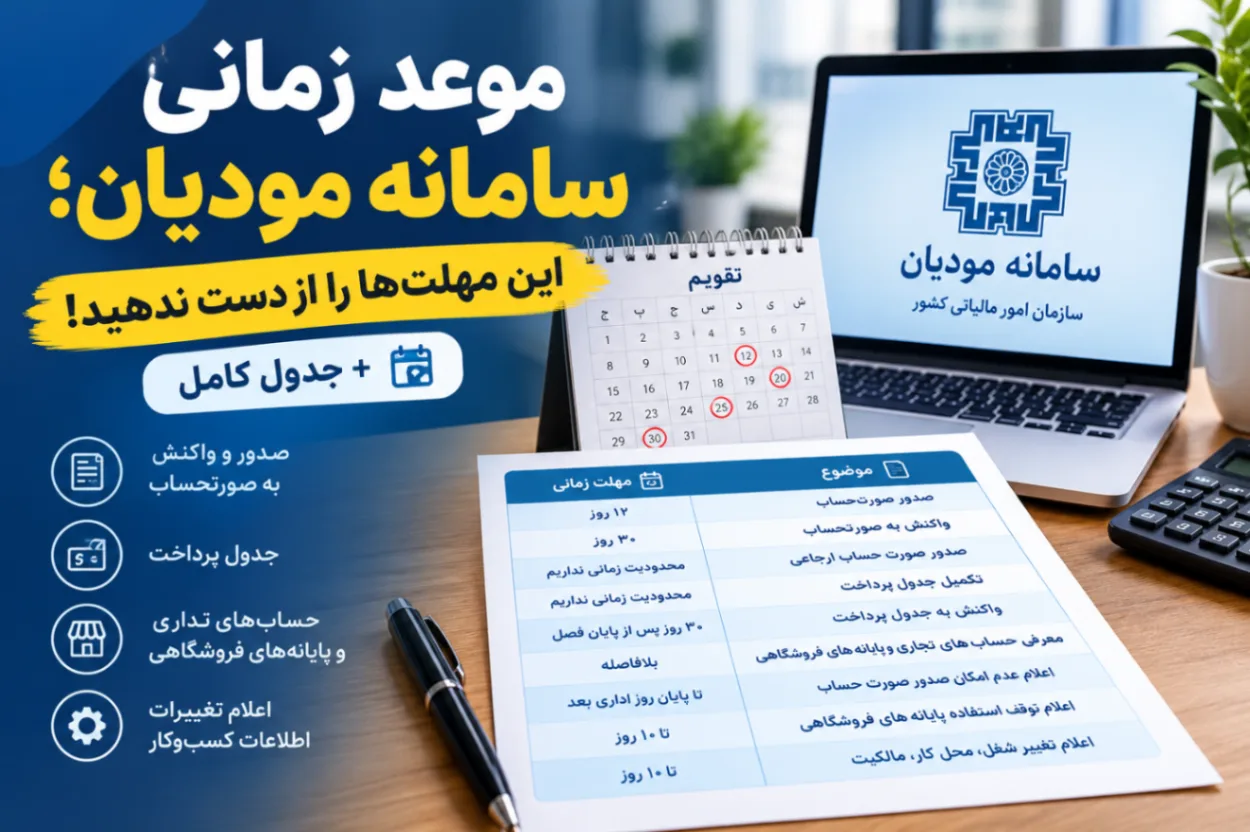 موعد زمانی سامانه مودیان